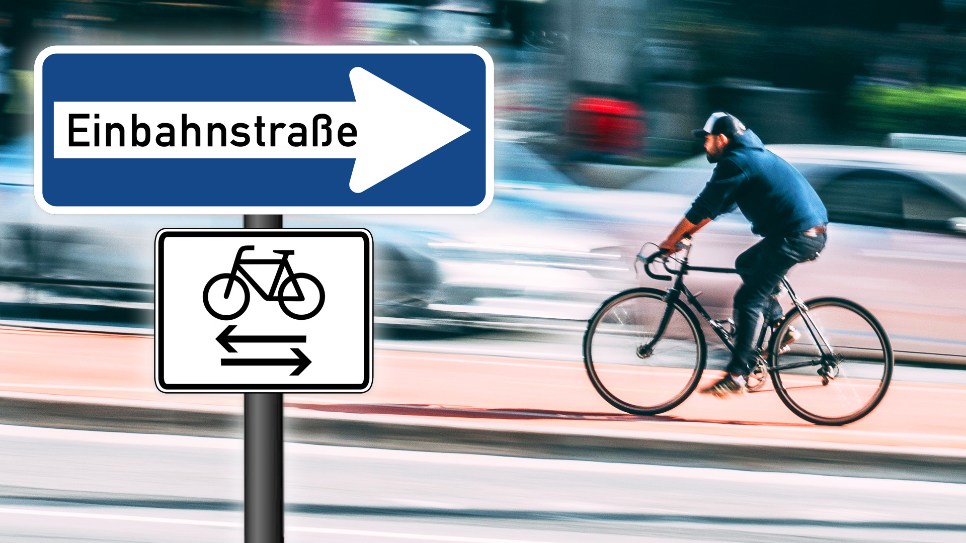 Einbahnstraße Fahrradfahrer Offenbach Bieber freigegeben