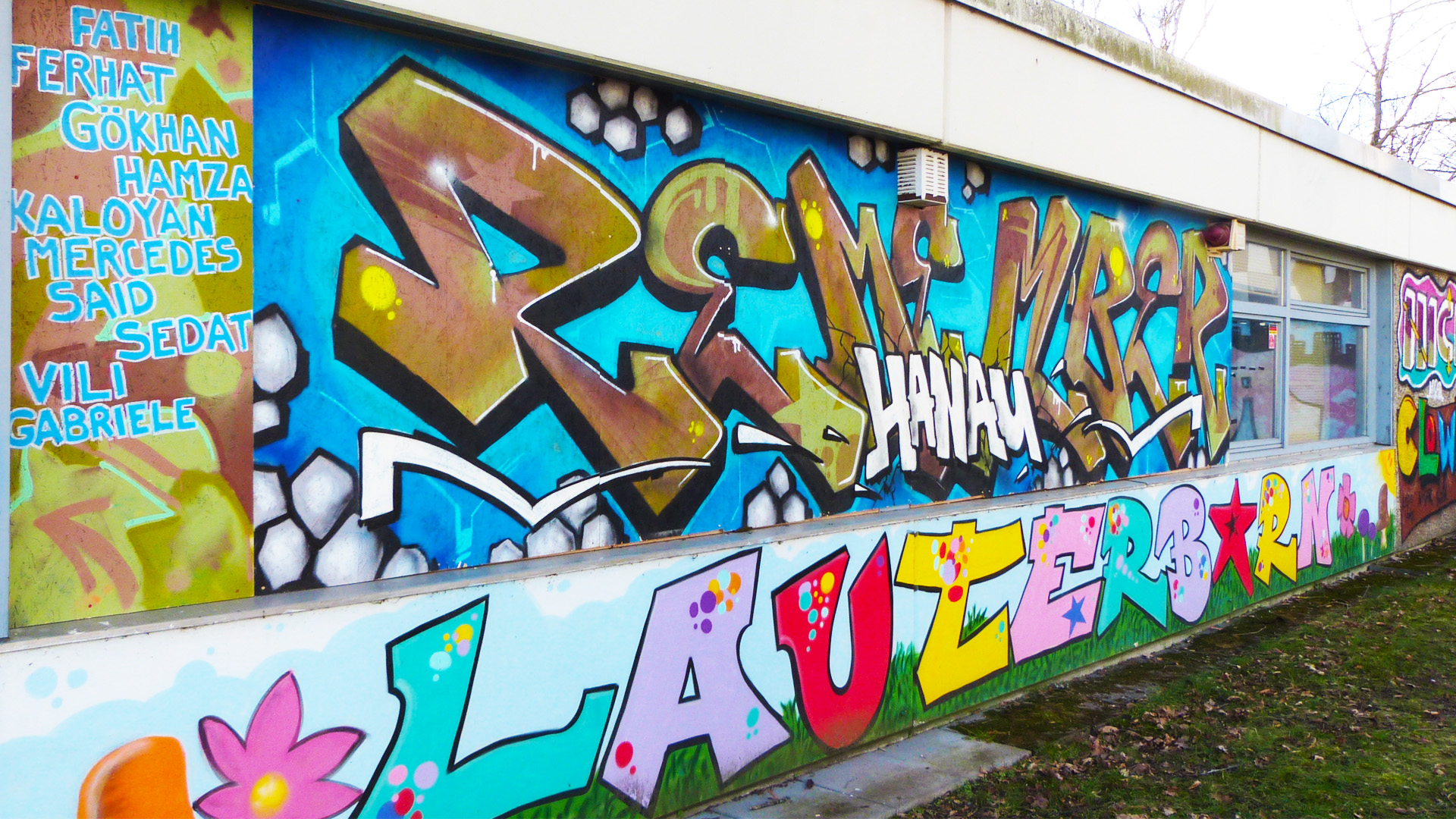 Graffiti - Gedenken an das Attentat in Hanau im Juz Lauterborn Offenbach