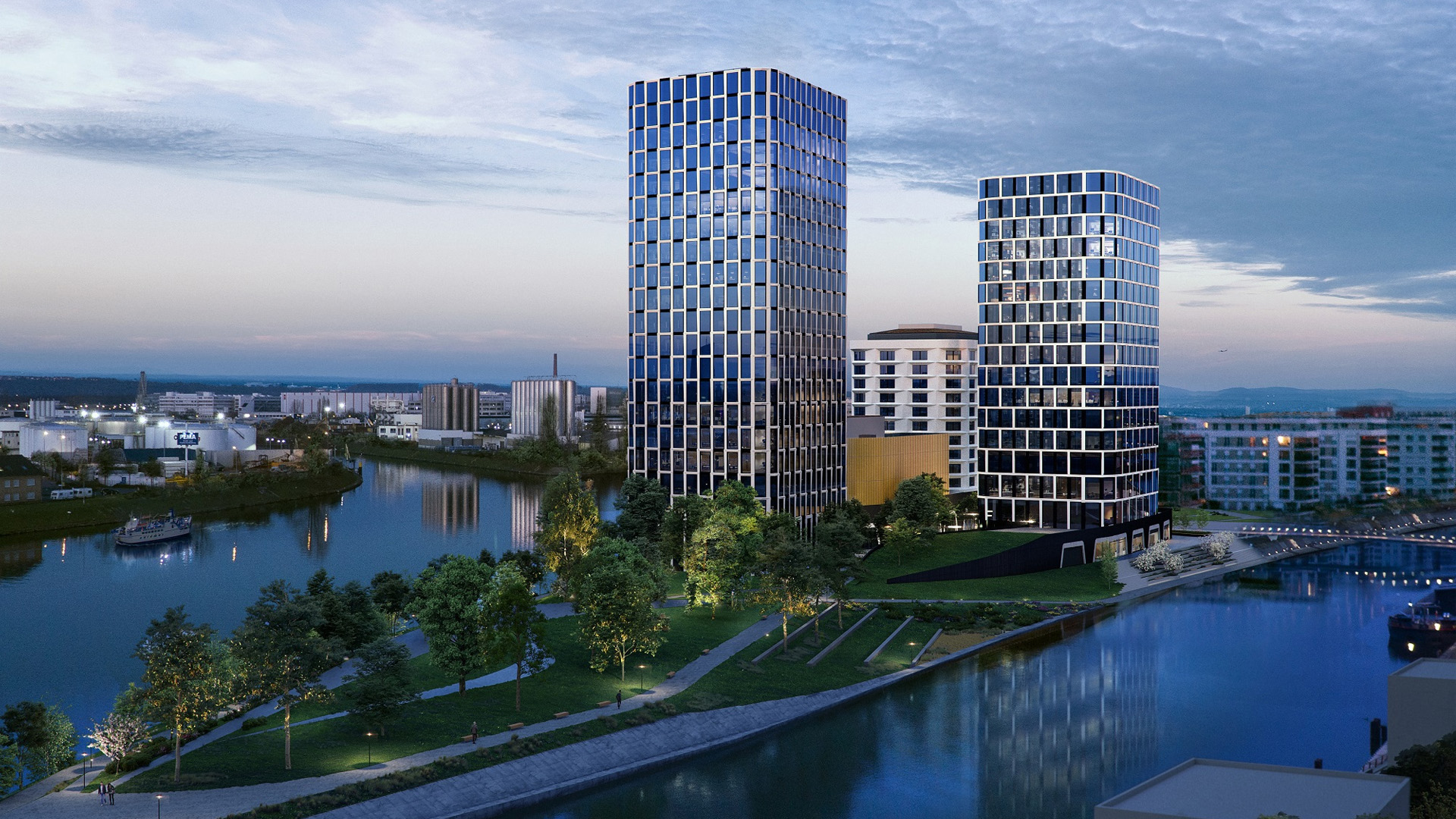 Macherei Hafen Offenbach Hafeninsel
